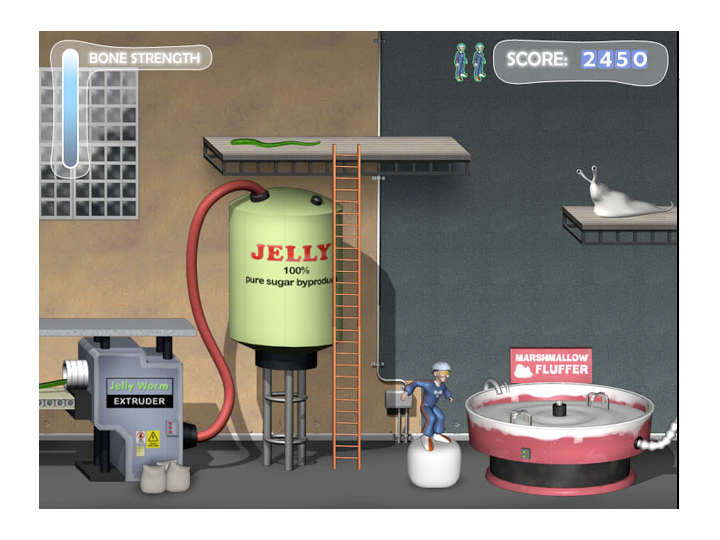 Dr. Rottenbones & The Factory of Flab — museum exhibit game for Childrens Museum of Indianapolis, image 1 of 3