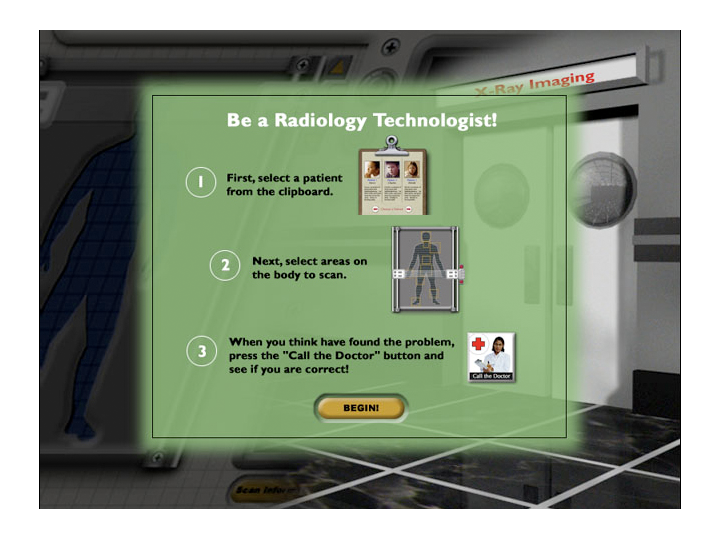 Bones Exhibit X-Ray Imaging — museum exhibit game for Childrens Museum of Indianapolis, image 1 of 5