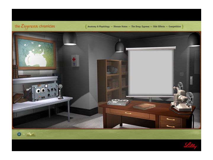 Zyprexa Chronicles — interactive sales tool for Lilly, image 1 of 6
