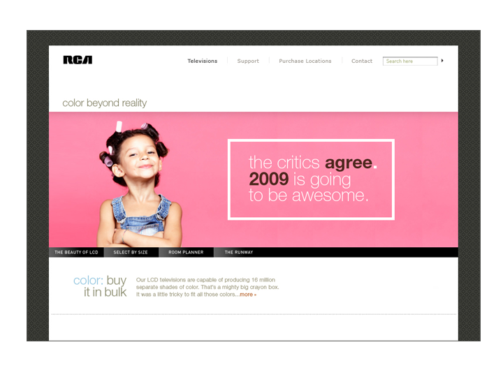 Critics Website Promo — website promotion for RCA, image 1 of 6